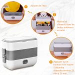 Boîte à lunch électrique à vapeur avec 4 bols – Image 5