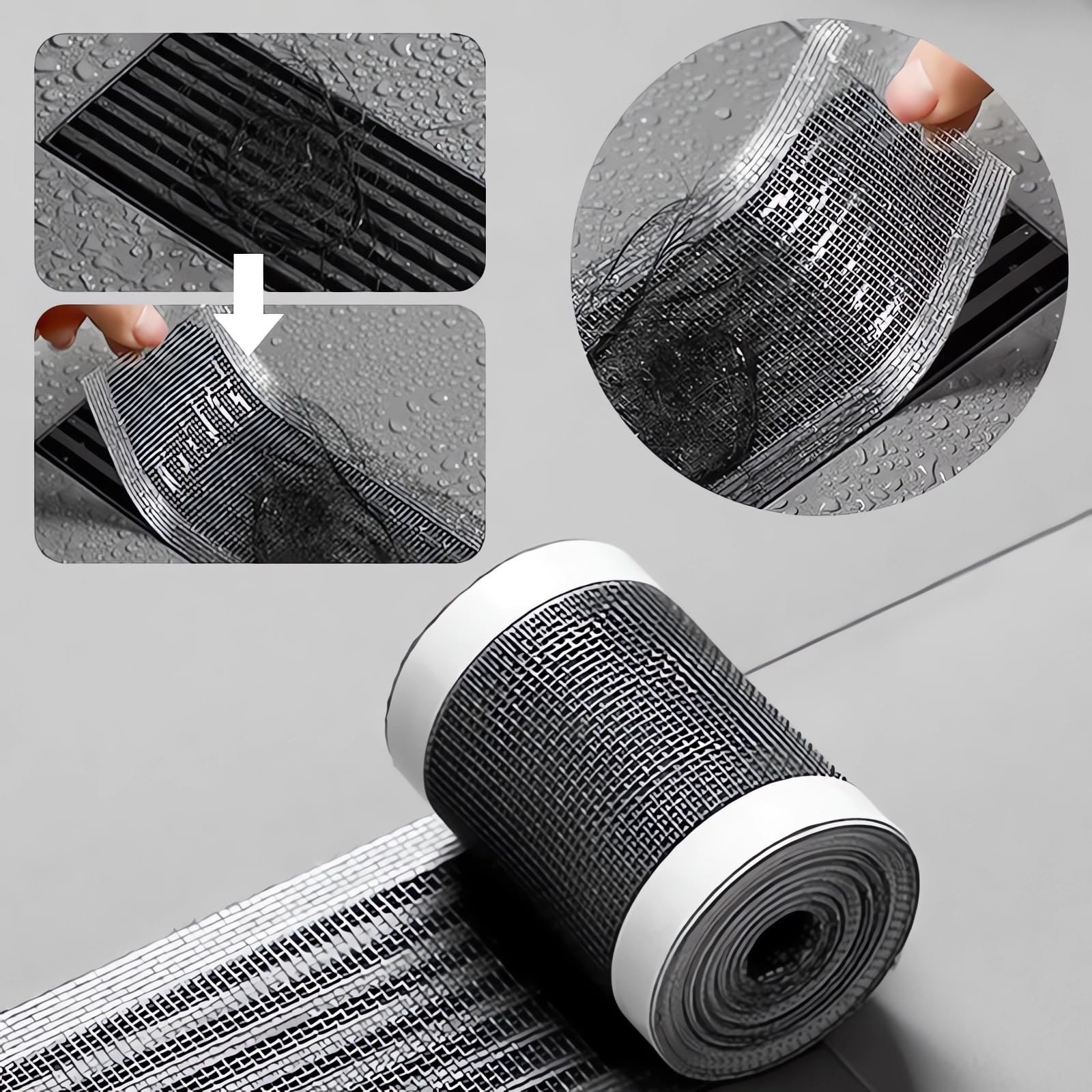 Filtre-douche-autocollant-vidange-devier-cuisine-filtre-rouleau-yallafid-vente-tunisie.jpg Filtre en maille pour douche – Image 1