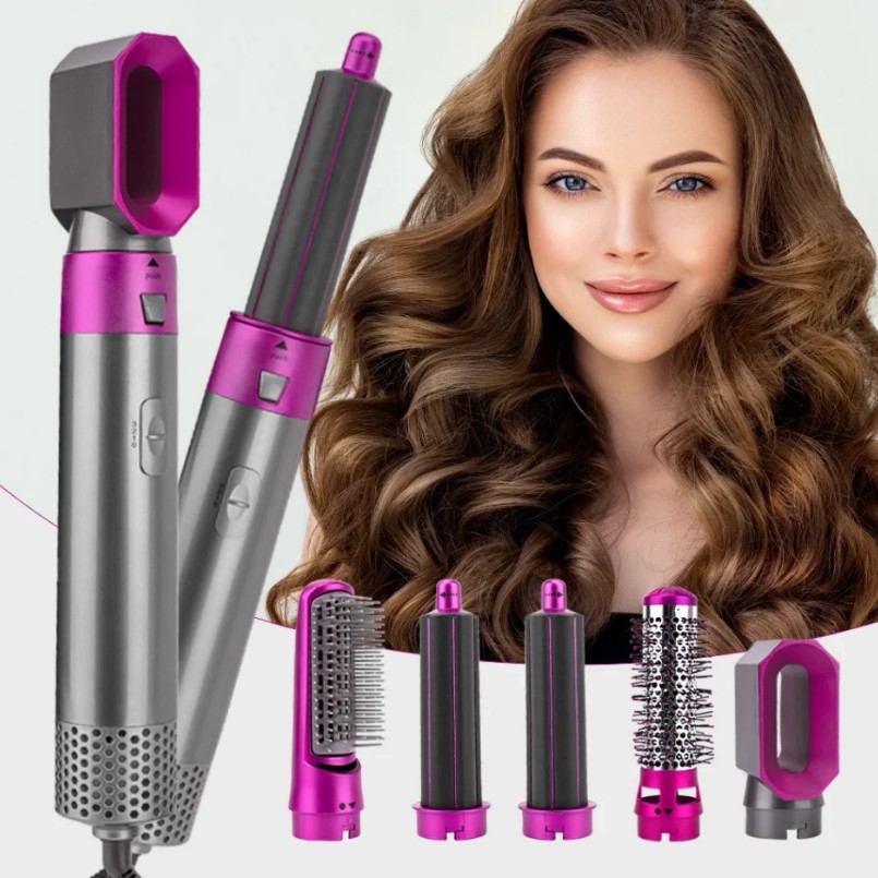 brosse-5en1-femme-cheveux-hair-style-soin-cadeau-tunnipromo-yallafid-tunisie.jpg Brosse sèche cheveux 5en1 – Image 1