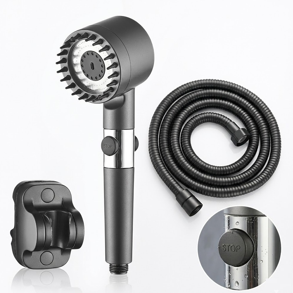 douche-poummeau-massage-yallafid-tunisie-maison-1.jpg Pommeau de Douche Massant avec Picots en Silicone – Image 1