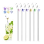 Pack de 6 pailles en verre borosilicate motif Papillon – Image 6