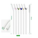 Pack de 6 pailles en verre borosilicate motif Papillon – Image 5